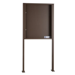 vendita online Bacheca porta avvisi maxi sb3 con pali sostegno verniciata corten Cassette postali, bacheche e casellari Silmec
